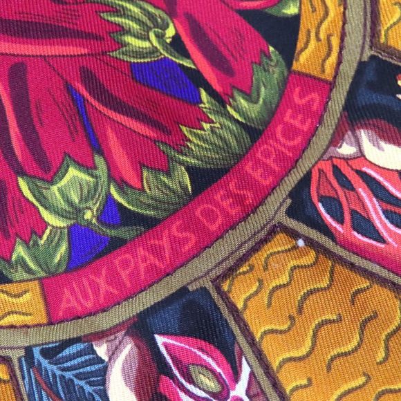 Hermes Vintage Auxpays DES Epices In The Land Of Spices 100% Silk Mouton - Picture 5 of 12